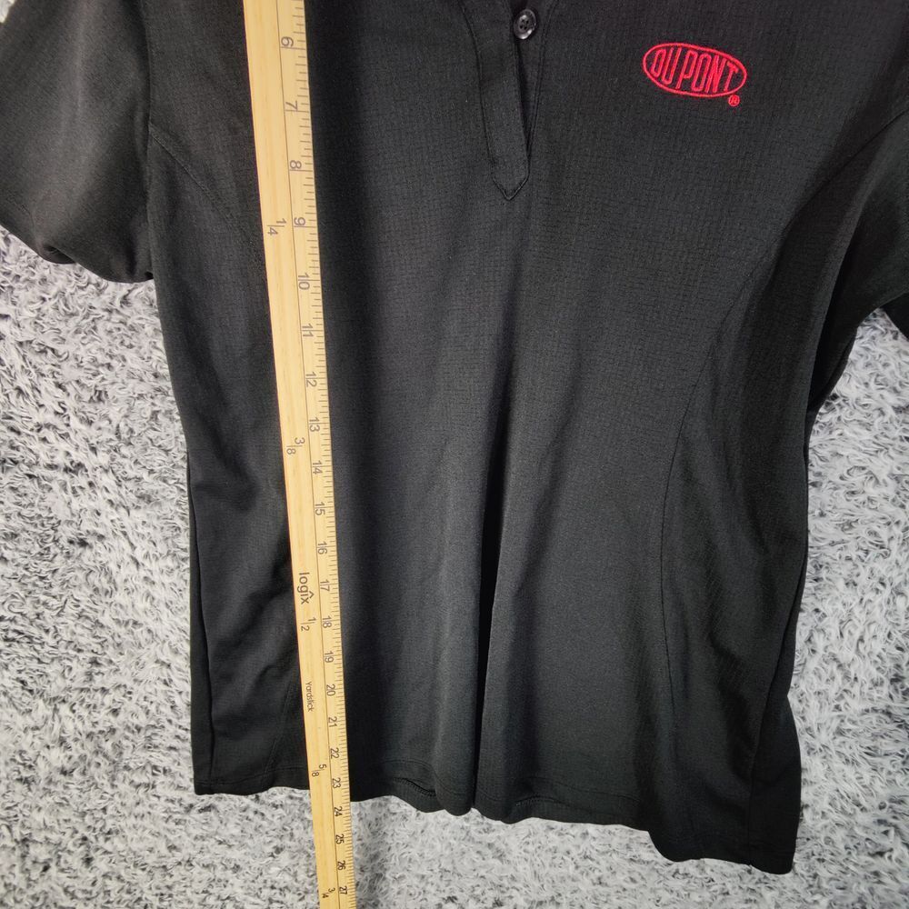 Cutter & Buck DuPont Black Performance Golf Polo Shirt Moisture Wicking Womens M - Picture 3 of 9